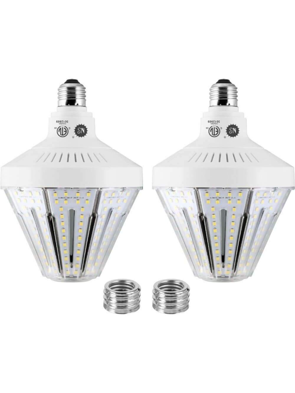 Bright 12000 Lumens LED Corn Bulbs, 600W Equivalent, 5000K Daylight, E26/E39